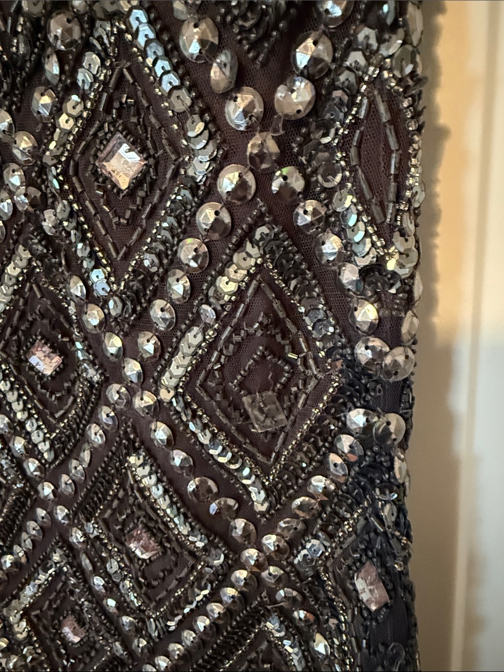 Adrianna Papell Grey Beaded Mini Dress - Picture 4 of 8